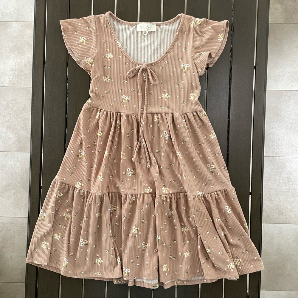 JESSICA SIMPSON TIERED COTTAGECORE BABYDOLL MINI DRESS!!